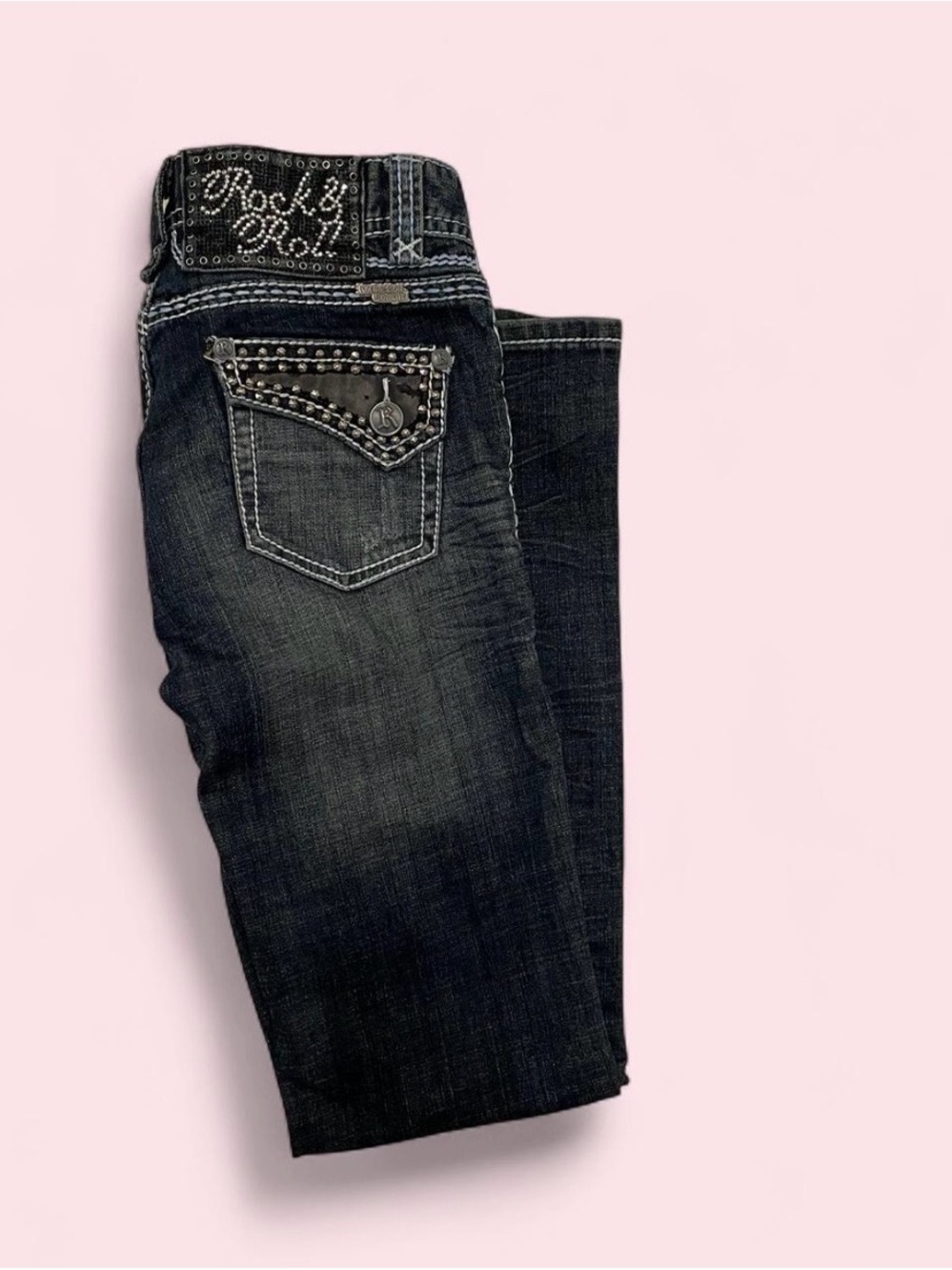 Rock and Roll Cowgirl Denim Dark Wash Women's Jeans in size 28